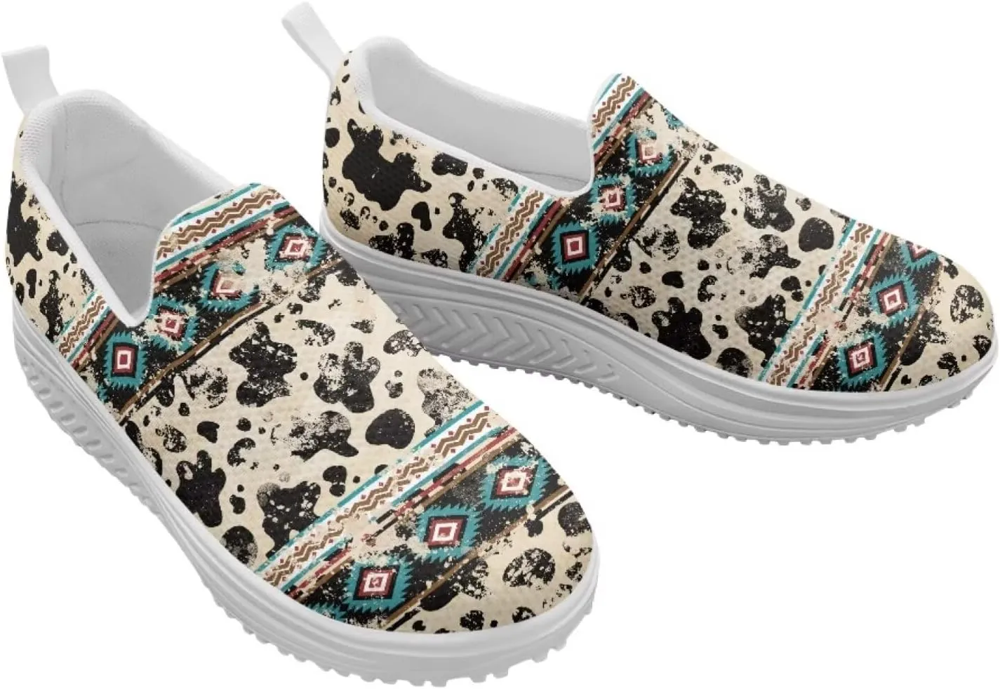 Binienty Womens Walking Sneakers Slip on Platform Loafers Comfy Lightwieght Rocking Shoes Outdoor Footwear