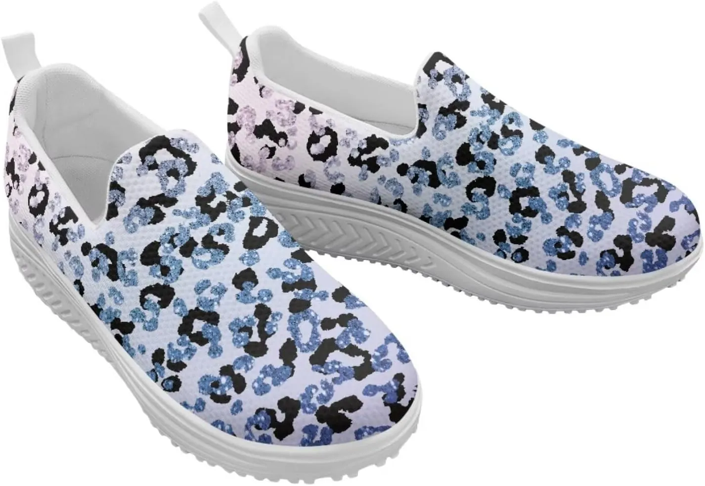 Binienty Womens Walking Sneakers Slip on Platform Loafers Comfy Lightwieght Rocking Shoes Outdoor Footwear