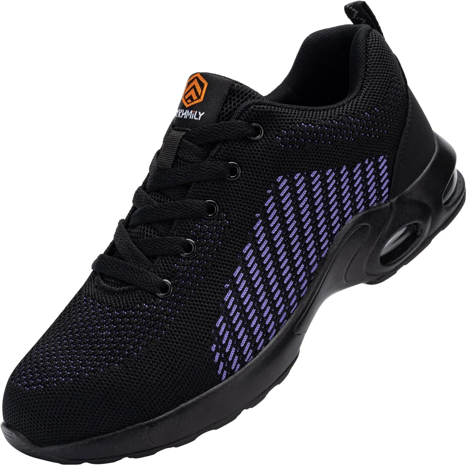 DYKHMILY Steel Toe Shoes for Men Lightweight Work Shoes Comfortable Safety Shoes Air Cushion Construction Shoes