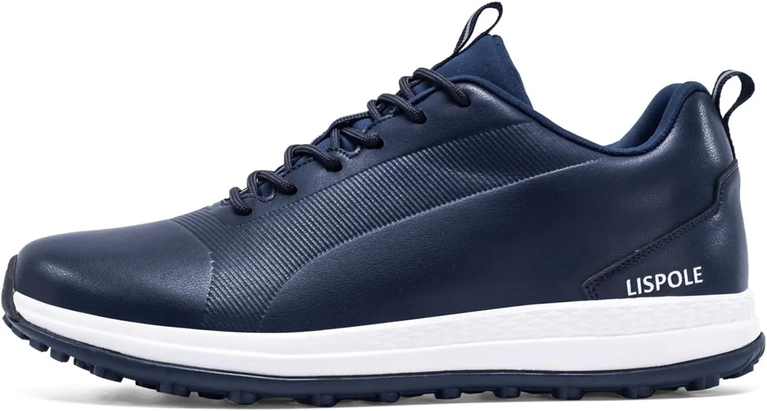 JiuQing Golf Shoes Men Waterproof Professional Golfing Trainers Spikeless Outdoor Anti Slip Walking Footwear