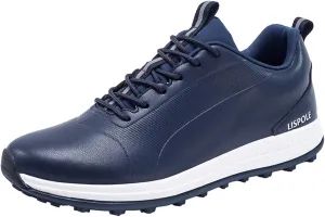 JiuQing Golf Shoes Men Waterproof Professional Golfing Trainers Spikeless Outdoor Anti Slip Walking Footwear