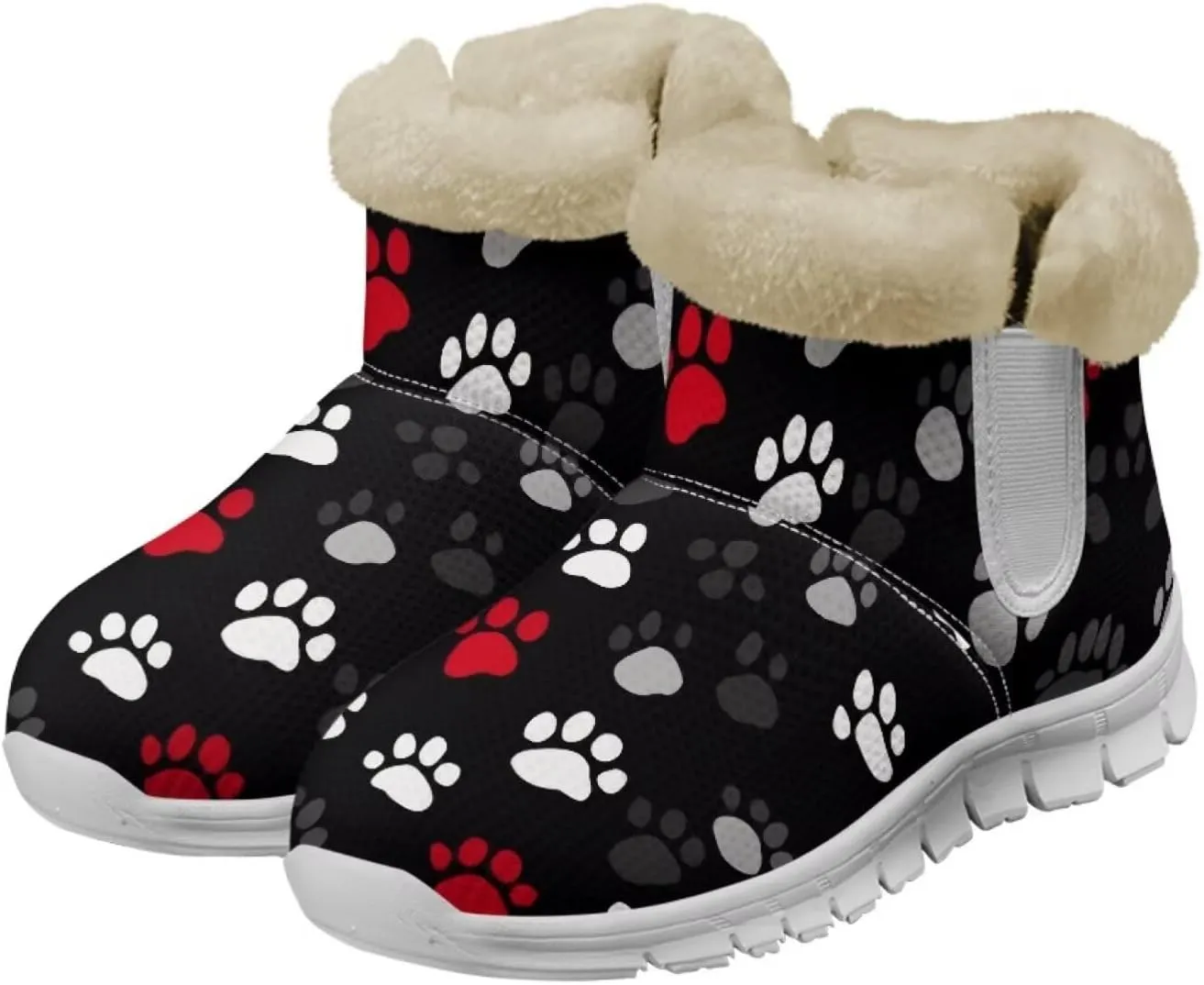 JoyLamoria Green Sea Turtle Winter Snow Boots for Women Anti Slip Warm Boots Fuzzy Fluffy Ankle Booties for Women Teens Cold Weather Walking Sneakers Boots