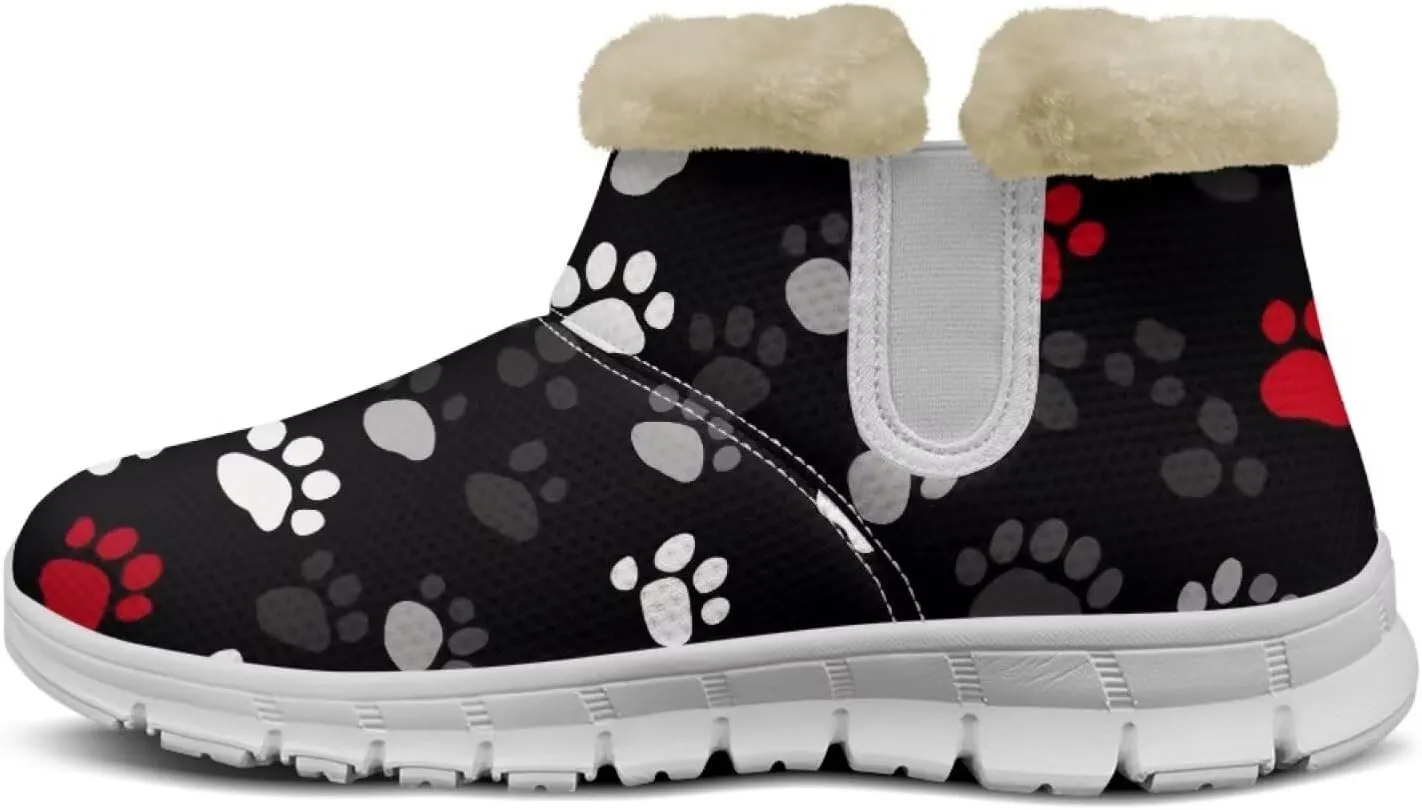 JoyLamoria Green Sea Turtle Winter Snow Boots for Women Anti Slip Warm Boots Fuzzy Fluffy Ankle Booties for Women Teens Cold Weather Walking Sneakers Boots