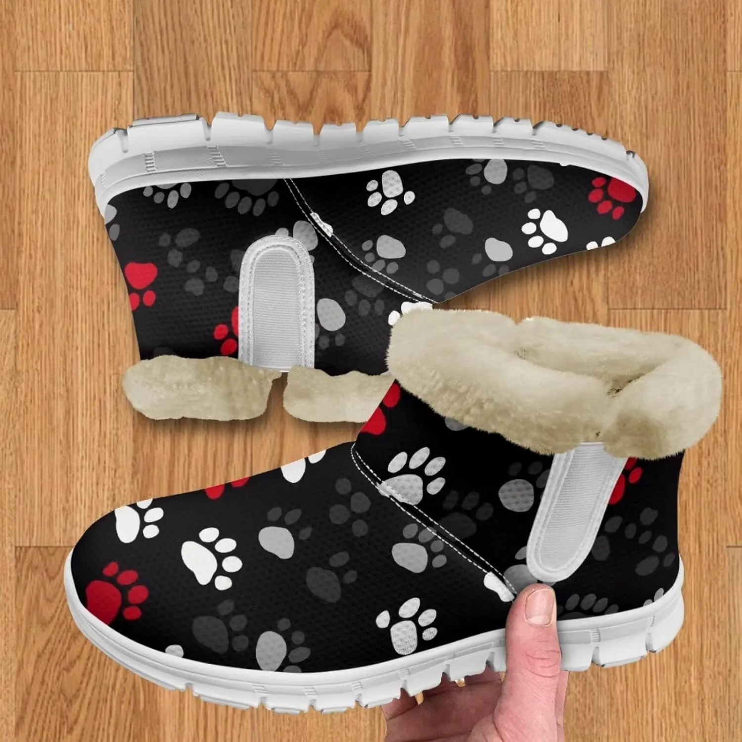 JoyLamoria Green Sea Turtle Winter Snow Boots for Women Anti Slip Warm Boots Fuzzy Fluffy Ankle Booties for Women Teens Cold Weather Walking Sneakers Boots
