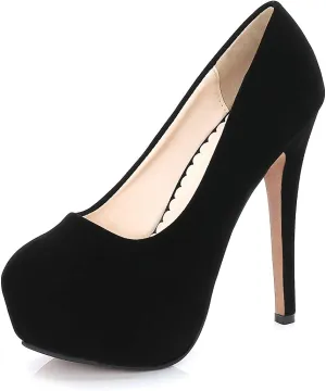 Ladies Golden Classic High-Heeled Platform Pump Dress Wedding Sexy Stiletto