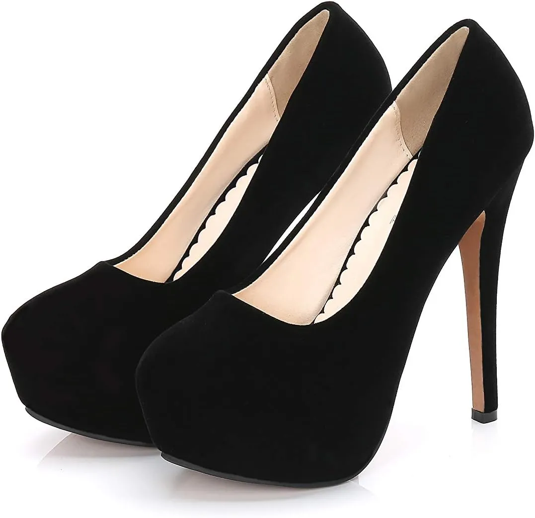 Ladies Golden Classic High-Heeled Platform Pump Dress Wedding Sexy Stiletto