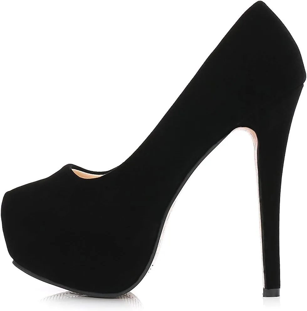 Ladies Golden Classic High-Heeled Platform Pump Dress Wedding Sexy Stiletto