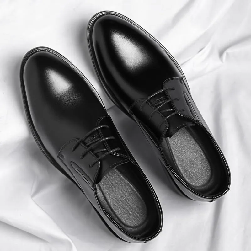 Mens Formal Shoes New British Style Men's Oxfords, Breathable Leather Office & Work Sneakers, Formal Dress Shoes, Wedding Flats & Casual Shoes for Men, Comfortable & Stylish Leather Shoes