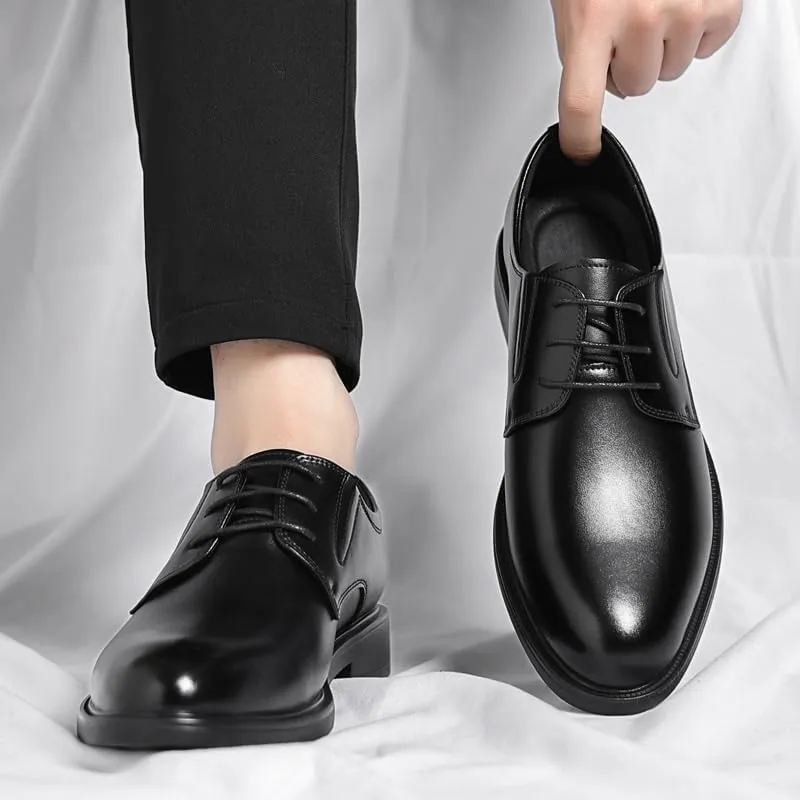 Mens Formal Shoes New British Style Men's Oxfords, Breathable Leather Office & Work Sneakers, Formal Dress Shoes, Wedding Flats & Casual Shoes for Men, Comfortable & Stylish Leather Shoes