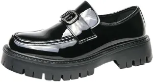 Men's Leather Platform Slip-On Oxfords Business Loafers England Flats Breathable Sport Outdoor Footwear