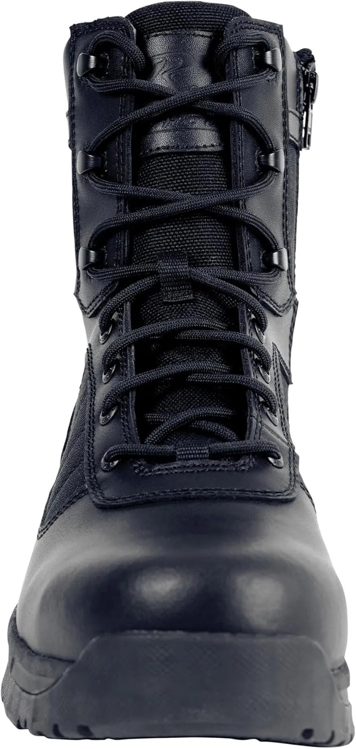 Rothco Guardian Composite Toe Tactical Boots with Side Zipper  8 Inch  Waterproof & Lightweight