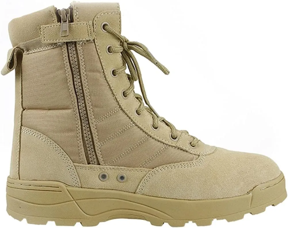 SUNSIN Military Boots Jungle 511 Tactical Shoes for Men Women Combat Duty Work with Side Zipper