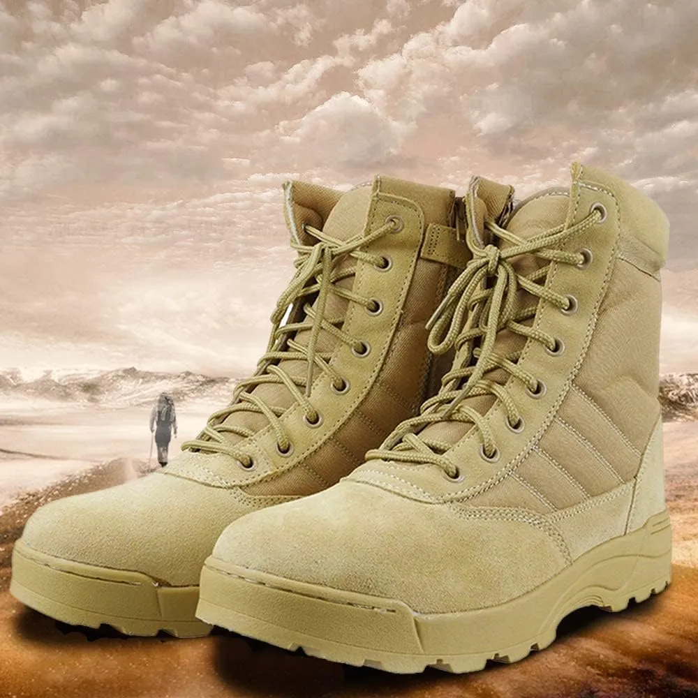 SUNSIN Military Boots Jungle 511 Tactical Shoes for Men Women Combat Duty Work with Side Zipper