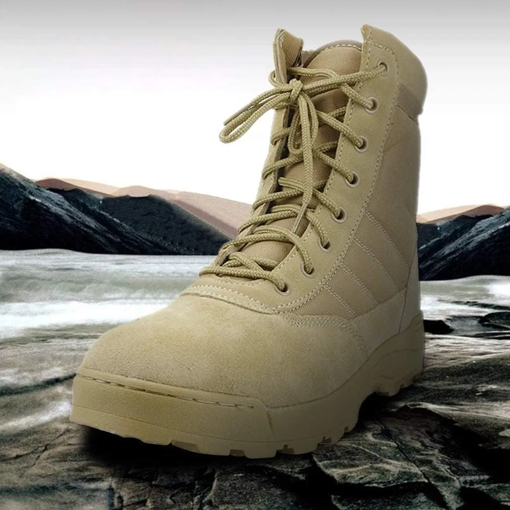 SUNSIN Military Boots Jungle 511 Tactical Shoes for Men Women Combat Duty Work with Side Zipper