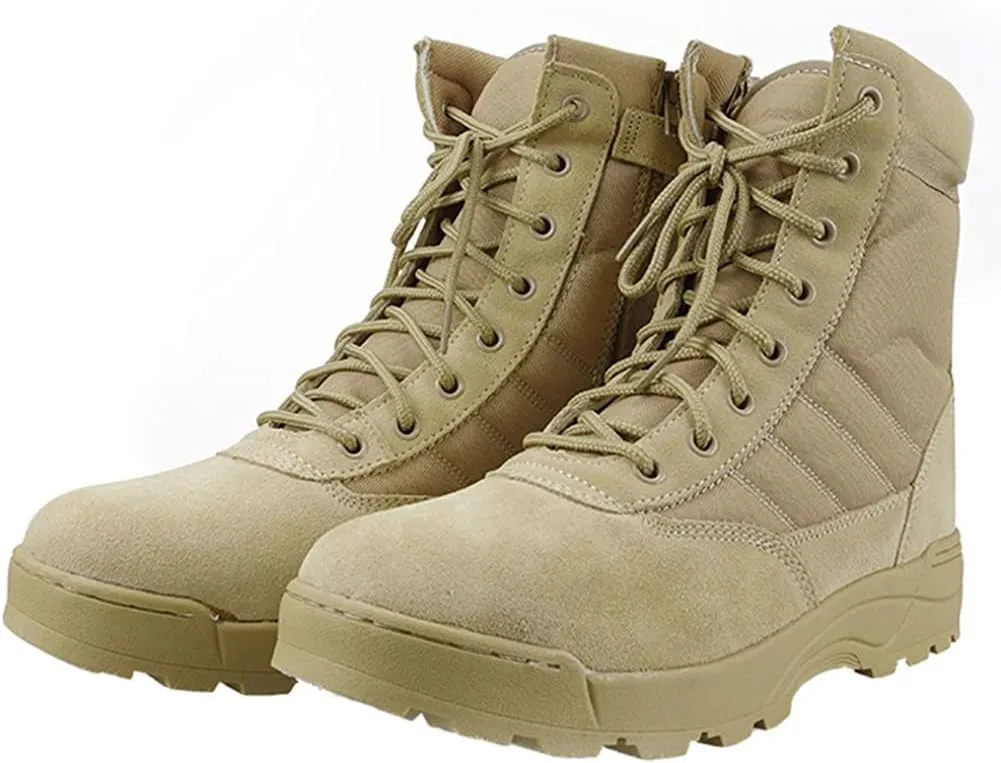 SUNSIN Military Boots Jungle 511 Tactical Shoes for Men Women Combat Duty Work with Side Zipper