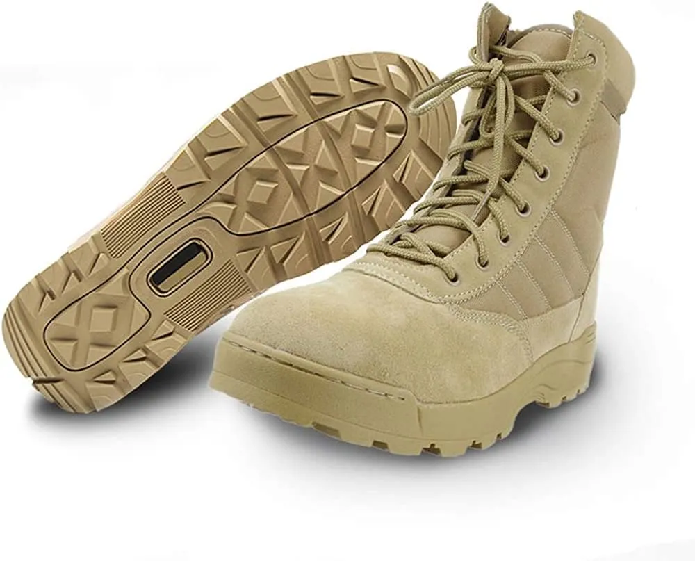 SUNSIN Military Boots Jungle 511 Tactical Shoes for Men Women Combat Duty Work with Side Zipper