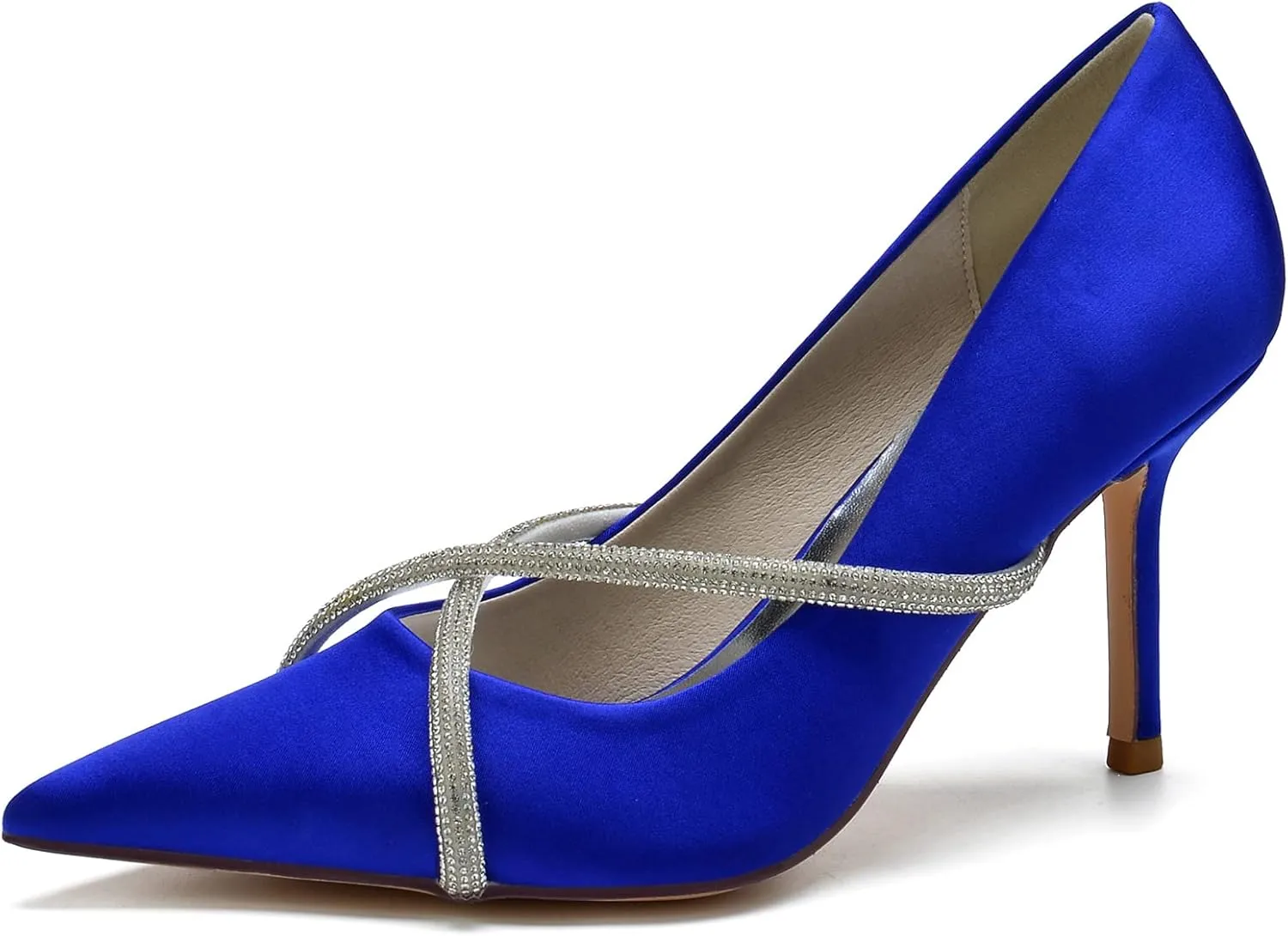 Women's Classic Closed Pointed Toe Stiletto High Heels Pumps Shoes for Party Evening Wedding,Royal Blue,9