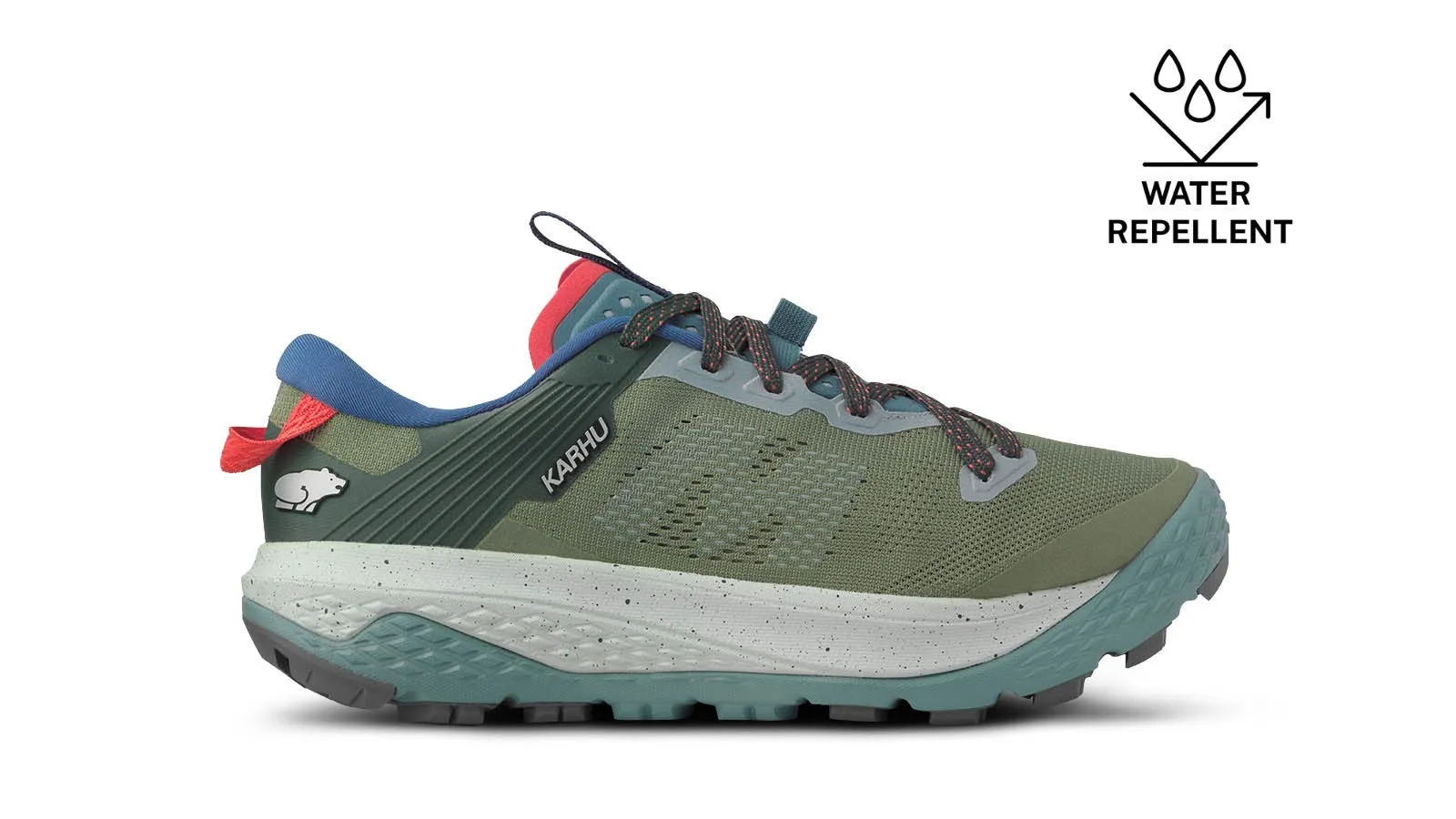 WOMEN'S IKONI TRAIL 1.0 WR - OIL GREEN / MINERAL BLUE